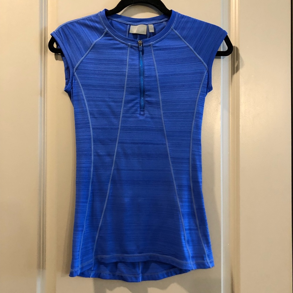 Athleta | Blue Biker Sport Shirt Top
